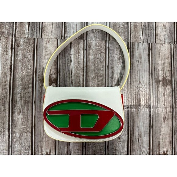 Diesel Handbags - Diesel 1DR shoulder bag White Red Green Logo
